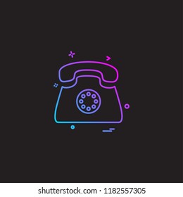 Telephone icon design vector 