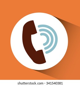 telephone icon design, vector illustration eps10 graphic 