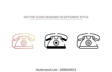 Telephone icon design with white background stock illustration