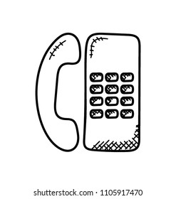 
Telephone icon with dialer and receiver presenting customer care services via phone call and dynamic customer support
