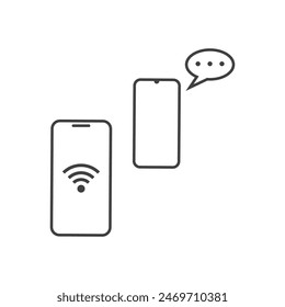 Telephone icon flat design vector