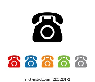 Telephone icon Flat, Phone symbol vector