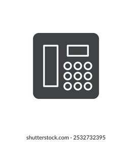 Icono de teléfono plano y diseño de conjunto simple