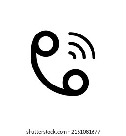 Icono de teléfono de estilo plano aislado en fondo blanco. Símbolo del teléfono. Ilustración vectorial.