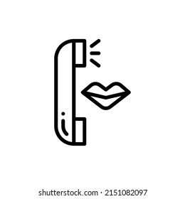 Telephone icon in flat style isolated on white background. Phone symbol. Vector illustration.