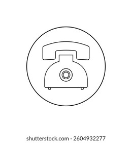 Telephone icon flat style isolated. Vector