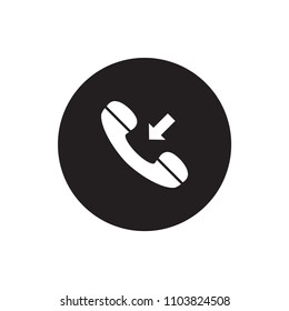 Telephone icon flat vector simple isolated illustration signage template design trendy
