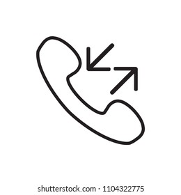 Telephone icon flat vector simple isolated illustration signage template design trendy