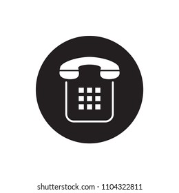 Telephone icon flat vector simple isolated illustration signage template design trendy