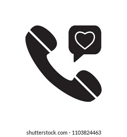Telephone icon flat vector template design trendy