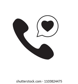 Telephone icon flat vector template design trendy