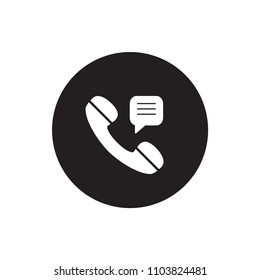 Telephone icon flat vector template design trendy