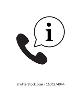 Telephone icon flat vector template design trendy
