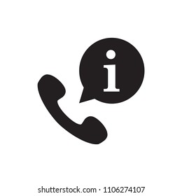 Telephone icon flat vector template design trendy