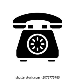 Icono de teléfono, Icono de icono de estilo glifo, Ilustración vectorial de estilo, Adecuada para sitio web, aplicación móvil, impresión, presentación, infografía y cualquier otro proyecto.