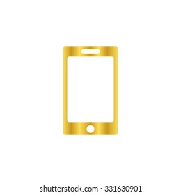 telephone icon - gold vector icon