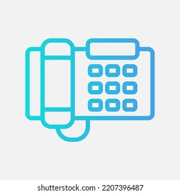 Icono de teléfono en estilo de degradado sobre comunicación, uso para presentación de aplicaciones móviles del sitio web