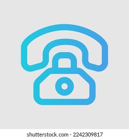 Icono de teléfono en estilo gradiente, uso para presentación de aplicaciones móviles del sitio web