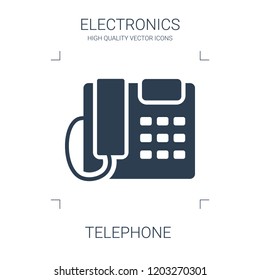 telephone icon. high quality filled telephone icon on white background. from electronics collection flat trendy vector telephone symbol. use for web and mobile