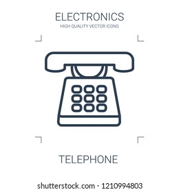 telephone icon. high quality line telephone icon on white background. from electronics collection flat trendy vector telephone symbol. use for web and mobile