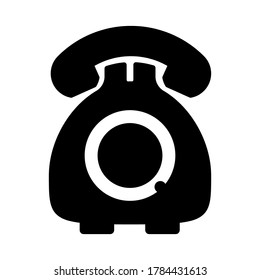telephone icon, hotline icon symbol vector on white background
