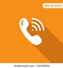 Telephone icon illustration isolated vector, call sign symbol