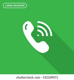 Telephone icon illustration isolated vector, call sign symbol