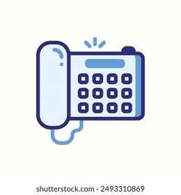 icono de teléfono, gadget de tema de icono azul aislado