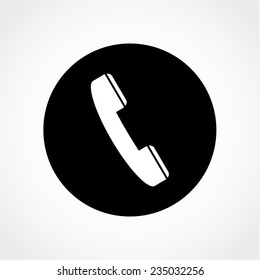 Telephone Icon Isolated on White Background