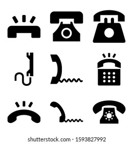 telephone icon isolated sign symbol vector illustration - Collection of high quality black style vector icons
