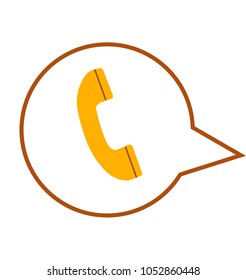 Telephone icon isolated vector illustration