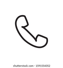 telephone icon, line art design