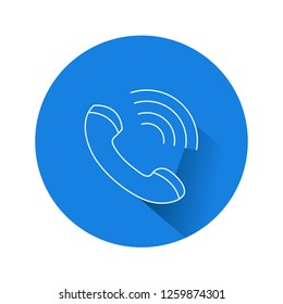 Telephone icon, Line drawing, elements are grouped.
