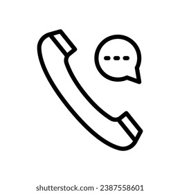 telephone icon line style vector