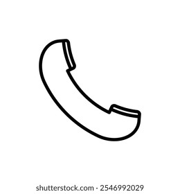 Logotipo lineal del icono del teléfono aislado