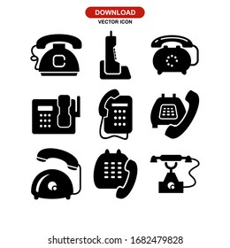 telephone icon or logo isolated sign symbol vector illustration - Collection of high quality black style vector icons
