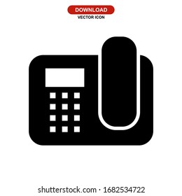 telephone icon or logo isolated sign symbol vector illustration - high quality black style vector icons
