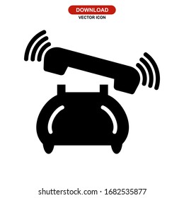 telephone icon or logo isolated sign symbol vector illustration - high quality black style vector icons
