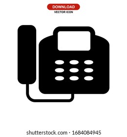 telephone icon or logo isolated sign symbol vector illustration - high quality black style vector icons
