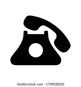 telephone icon or logo isolated sign symbol vector illustration - high quality black style vector icons
