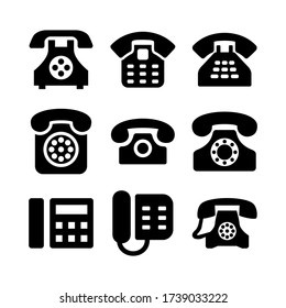 telephone icon or logo isolated sign symbol vector illustration - Collection of high quality black style vector icons
