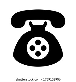 telephone icon or logo isolated sign symbol vector illustration - high quality black style vector icons
