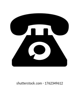 telephone icon or logo isolated sign symbol vector illustration - high quality black style vector icons
