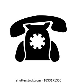 telephone icon or logo isolated sign symbol vector illustration - high quality black style vector icons
