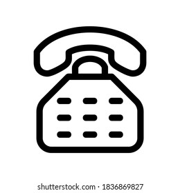 telephone icon or logo isolated sign symbol vector illustration - high quality black style vector icons
