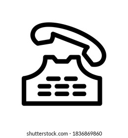 telephone icon or logo isolated sign symbol vector illustration - high quality black style vector icons
