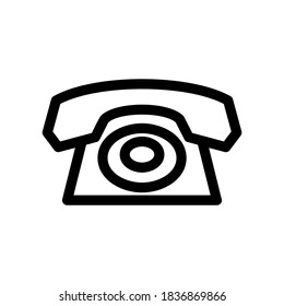 telephone icon or logo isolated sign symbol vector illustration - high quality black style vector icons
