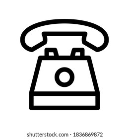 telephone icon or logo isolated sign symbol vector illustration - high quality black style vector icons
