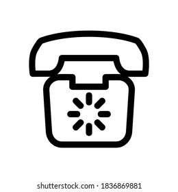 telephone icon or logo isolated sign symbol vector illustration - high quality black style vector icons
