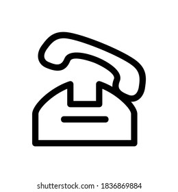 telephone icon or logo isolated sign symbol vector illustration - high quality black style vector icons
